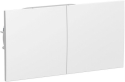 Розетка двойная с раздвижной крышкой в сборе с рамкой AtlasDesign (белый) ATN000128