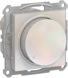 Светорегулятор поворотно-нажимной 400 Вт LED, RC AtlasDesign (жемчуг) ATN000423