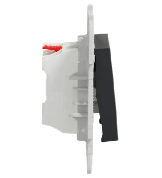 Перекрестный одноклавишный переключатель с подсветкой Unica New (антрацит) NU520554N