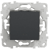 Выключатель одноклавишный с подсветкой Unica New (антрацит) NU520154N