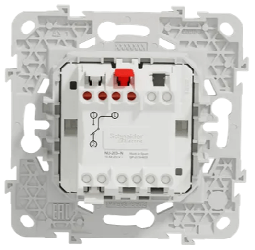 Проходной одноклавишный переключатель с подсветкой Unica New (бежевый) NU520344N