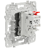 Перекрестный одноклавишный переключатель с подсветкой Unica New (алюминий) NU520530N