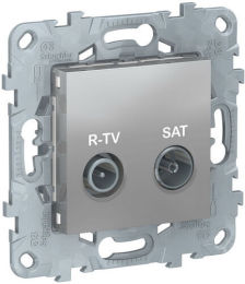 Розетка R-TV/SAT Unica New оконечная (алюминий) NU545530