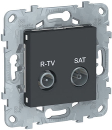 Розетка R-TV/SAT Unica New оконечная (антрацит) NU545554