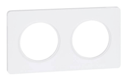 Рамка Odace двухместная (прозрачный белый/белая вставка) S52P804R