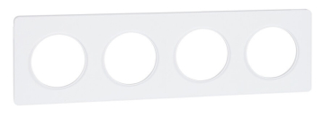 Рамка Odace четырехместная (прозрачный белый/белая вставка) S52P808R
