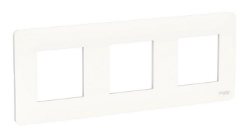 Рамка Unica Studio трехместная монолитная (белый) NU200618