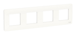 Рамка Unica Studio четырехместная монолитная (белый) NU200818
