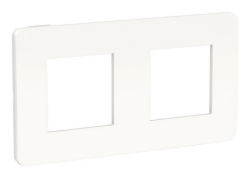 Рамки Unica Studio Color двухместная (белый / белый) NU280418