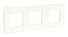 Рамки Unica Studio Color трехместная (белый / белый) NU280618