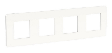 Рамки Unica Studio Color четырехместная (белый / белый) NU280818