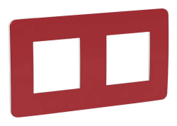 Рамки Unica Studio двухместная (красный / белый) NU280413