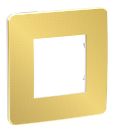 Рамка Unica Studio Metal одноместная (золото / белый) NU280259