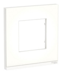 Рамка Unica Pure одноместная (матовое стекло / белый) NU600289