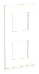 Рамка Unica Pure двухместная вертикальная (матовое стекло / белый) NU6004V89