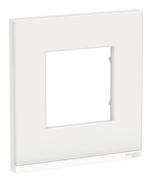 Рамка Unica Pure одноместная (белое стекло / белый) NU600285