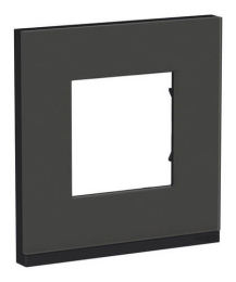 Рамка Unica Pure одноместная (черное стекло / антрацит) NU600286