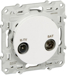 Розетка R-TV/SAT одиночная Odace (белый) S52R454