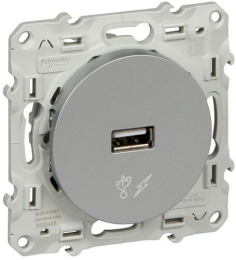 Розетка USB Odace (алюминий) S53R408