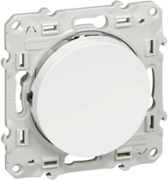 Перекрестный одноклавишный переключатель с подсветкой Odace (белый) S52R205+S52R291