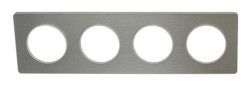 Рамка Odace четырехместная (полированный алюминий/белая вставка) S52P808J