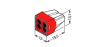 Клемма WAGO 4х4мм² для распределительных коробок с пастой 773-604