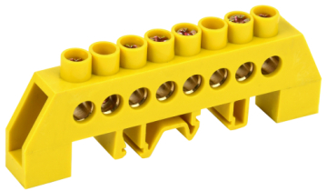 IEK Шина PE земля в комб DIN-изол Стойка ШНИ-8х12-8-КС-Ж YNN10-812-8DP-K05