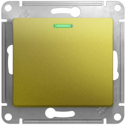Проходной одноклавишный переключатель с подсветкой Glossa (фисташковый) GSL001063