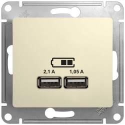 Розетка USB Glossa (бежевый) GSL000233