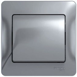 Выключатель Glossa с рамкой (алюминий) GSL000312