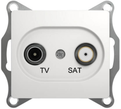 Розетка R-TV/SAT  Glossa оконечная (белый) GSL000197