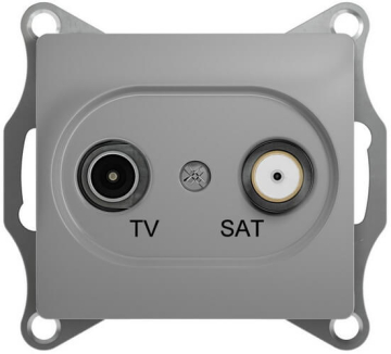 Розетка R-TV/SAT  Glossa оконечная (алюминий) GSL000397