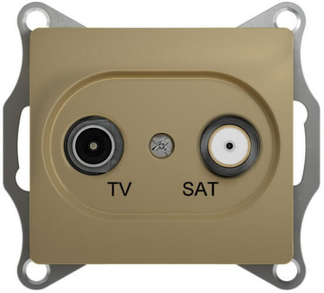 Розетка R-TV/SAT  Glossa оконечная (титан) GSL000497