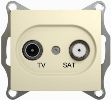 Розетка R-TV/SAT  Glossa проходная (бежевый) GSL000298