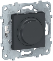 Светорегулятор поворотно-нажимной 5-200 Вт Unica New (антрацит) NU551454