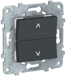 Кнопка-выключатель для рольставней Unica New (антрацит) NU520754
