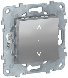 Кнопка-выключатель для рольставней Unica New (алюминий) NU520730