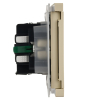Розетка с крышкой FORTE&PIANO безвинтовые зажимы 16А IP44 FP419 (ваниль) FP-R16-16-1-44-K10