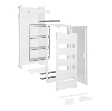 Шкаф Legrand Nedbox в нишу на 48(54) модулей с шинами (белая дверь) 01414