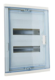 Шкаф Legrand Nedbox в нишу на 24(28) модулей с шинами (прозрачная дверь) 01422
