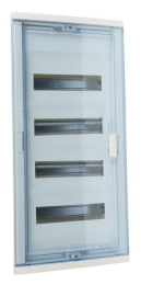 Шкаф Legrand Nedbox в нишу на 48(54) модулей с шинами (прозрачная дверь) 001424