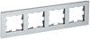 Рамка 4-м BRITE DECOR Алюминий металл РУ-4-1-БрА BR-M42-M-K47