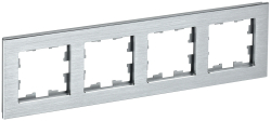 Рамка 4-м BRITE DECOR Алюминий металл РУ-4-1-БрА BR-M42-M-K47