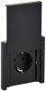 Розетка с крышкой FORTE&PIANO безвинтовые зажимы 16А IP44 FP119 (черный) FP-R16-16-1-44-K02