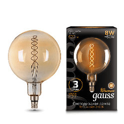 Gauss светодиодная лампа LED Filament Flexible G200 8W E27 Golden 154802008