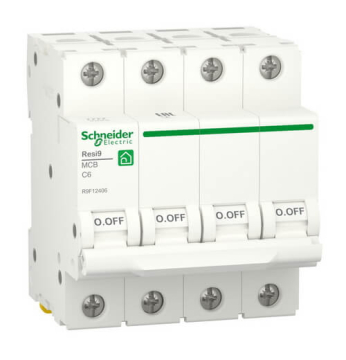 Автоматический выключатель Schneider Electric Resi 9 4п C6 R9F12406