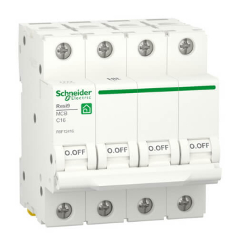 Автоматический выключатель Schneider Electric Resi 9 4п C16 R9F12416