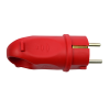 Вилка с заземлением SE MultiSet 2Р+Е 16А угловая каучук IP44 (красная) MST1402RD