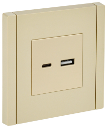 Розетка USB A+C FORTE&PIANO 3,1А FP450 (ваниль) FP-U22-D31-K10