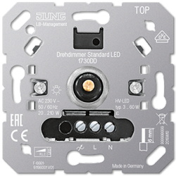 Механизм светорегулятора JUNG роторный 20-210 Вт LED 1730DD
